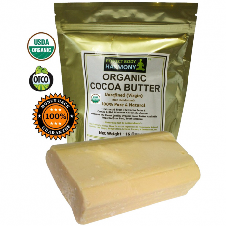 Raw Cocoa Butter - CERTIFIED ORGANIC Pure & Natural